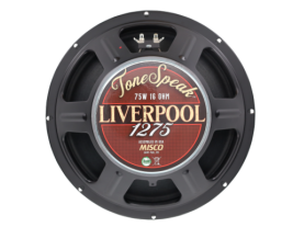 The front view of the ToneSpeak Liverpool 1275 with the model and specifications badge radiates vintage British rock vibes.