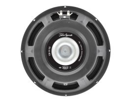 Front view of the ToneSpeak TSB-10-150 bass guitar speaker with its model label and neodymium magnet.